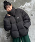 MUCENT(ムセント)/中綿 ジップアップ スタンドカラー ハイネック ダウンジャケット/Hep High Neck Signature Wellon Padding | AT2254047 | ブラック