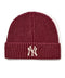MLB KOREA(エムエルビーコリア)/ヴィンテージ ロゴ ダメージ ビーニー ニット帽/Vintage basic mid beanie | AT5254049 | ワインレッド