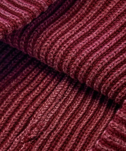 MLB KOREA(エムエルビーコリア)/ヴィンテージ ロゴ ダメージ ビーニー ニット帽/Vintage basic mid beanie | AT5254049 | ワインレッド