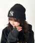 MLB KOREA(エムエルビーコリア)/ヴィンテージ ロゴ ダメージ ビーニー ニット帽/Vintage basic mid beanie | AT5254049 | ブラック