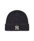 MLB KOREA(エムエルビーコリア)/ヴィンテージ ロゴ ダメージ ビーニー ニット帽/Vintage basic mid beanie | AT5254049 | ブラック