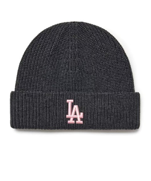 MLB KOREA(エムエルビーコリア)/ロゴ刺繍ビーニー ニット帽/New jelly mid-binnie | AT5254050 | チャコールグレー