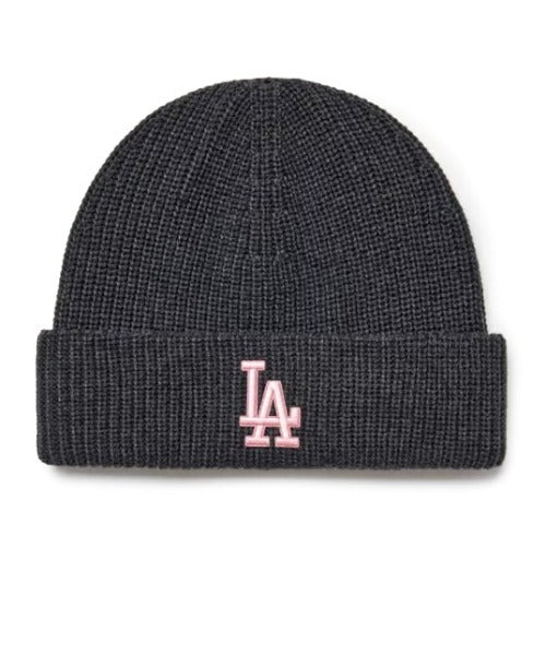 MLB KOREA(エムエルビーコリア)/ロゴ刺繍ビーニー ニット帽/New jelly mid-binnie | AT5254050 | チャコールグレー