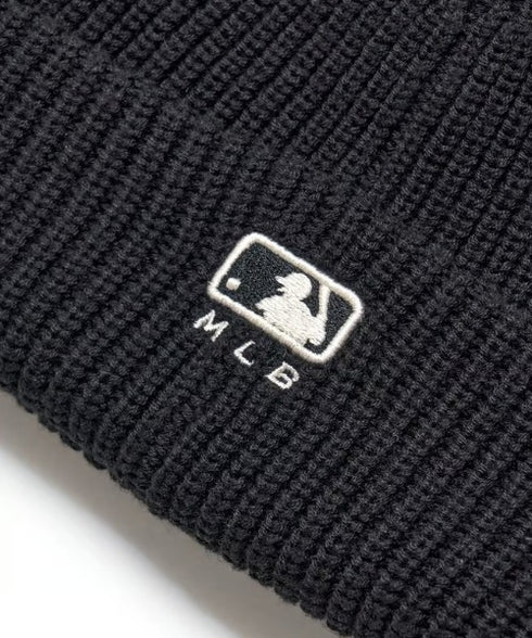 MLB KOREA(エムエルビーコリア)/ロゴ刺繍ビーニー ニット帽/New jelly mid-binnie | AT5254050 | ブラック