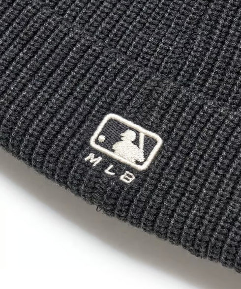 MLB KOREA(エムエルビーコリア)/ロゴ刺繍ビーニー ニット帽/New jelly mid-binnie | AT5254050 | チャコールグレー