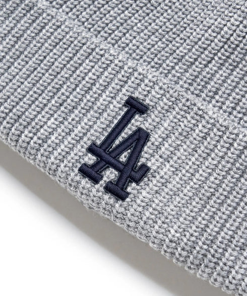 MLB KOREA(エムエルビーコリア)/ロゴ刺繍ビーニー ニット帽/New jelly mid-binnie | AT5254050 | グレー