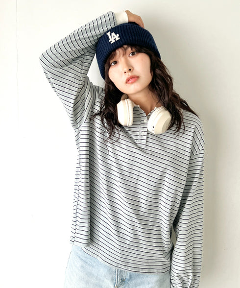 MLB KOREA(エムエルビーコリア)/ロゴ刺繍ビーニー ニット帽/New jelly mid-binnie | AT5254050 | ネイビー