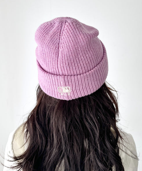 MLB KOREA(エムエルビーコリア)/ロゴ刺繍ビーニー ニット帽/New jelly mid-binnie | AT5254050 | ピンク