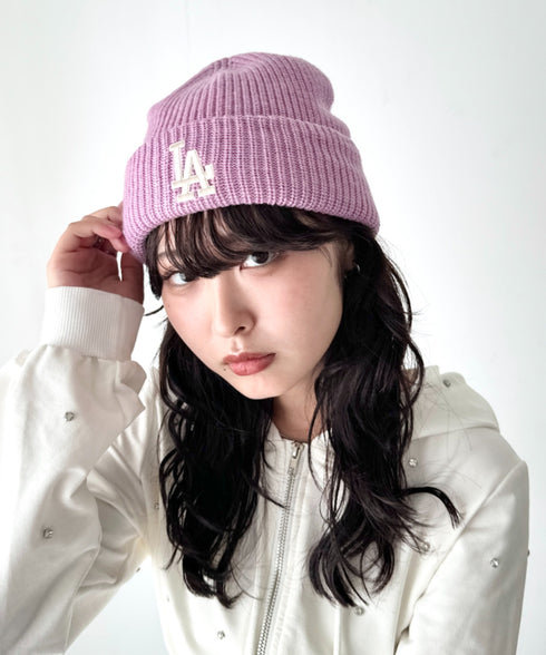 MLB KOREA(エムエルビーコリア)/ロゴ刺繍ビーニー ニット帽/New jelly mid-binnie | AT5254050 | ピンク