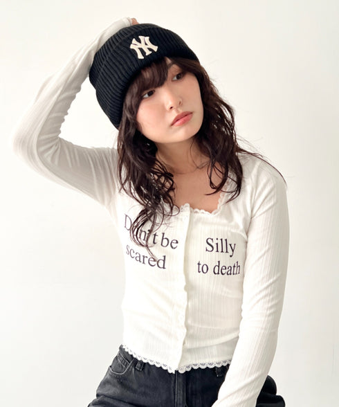 MLB KOREA(エムエルビーコリア)/ロゴ刺繍ビーニー ニット帽/New jelly mid-binnie | AT5254050 | ブラック