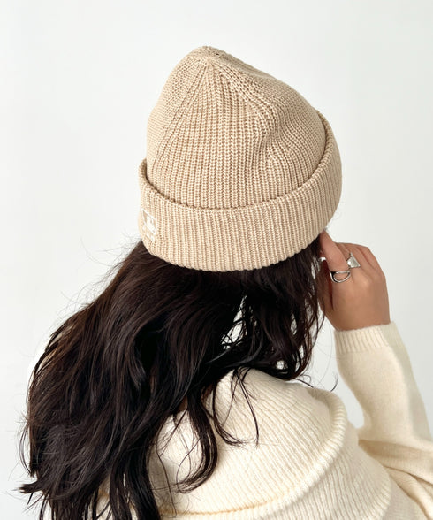 MLB KOREA(エムエルビーコリア)/ロゴ刺繍ビーニー ニット帽/New jelly mid-binnie | AT5254050 | ベージュ