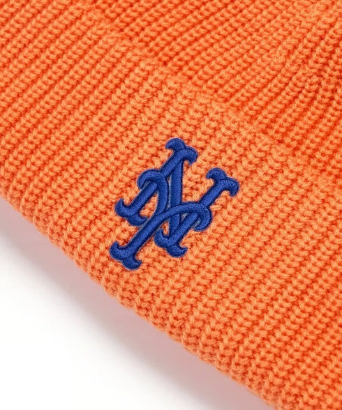 MLB KOREA(エムエルビーコリア)/ロゴ刺繍ビーニー ニット帽/New jelly mid-binnie | AT5254050 | オレンジ