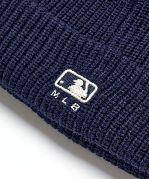 MLB KOREA(エムエルビーコリア)/ロゴ刺繍ビーニー ニット帽/New jelly mid-binnie | AT5254050 | ネイビー