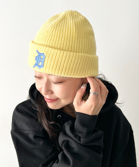 MLB KOREA(エムエルビーコリア)/ロゴ刺繍ビーニー ニット帽/New jelly mid-binnie | AT5254050 | イエロー