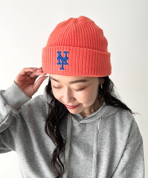 MLB KOREA(エムエルビーコリア)/ロゴ刺繍ビーニー ニット帽/New jelly mid-binnie | AT5254050 | オレンジ