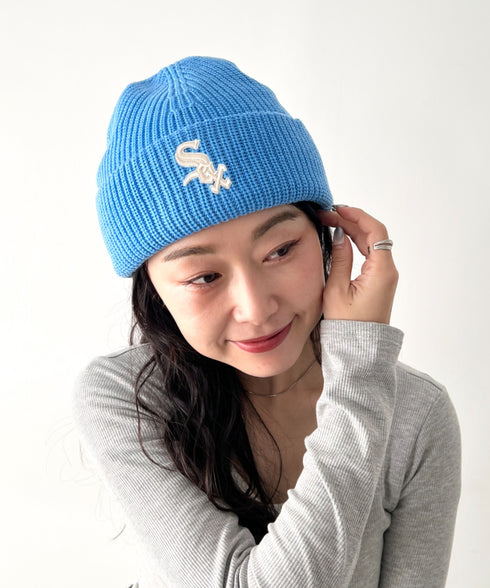 MLB KOREA(エムエルビーコリア)/ロゴ刺繍ビーニー ニット帽/New jelly mid-binnie | AT5254050 | ブルー系その他