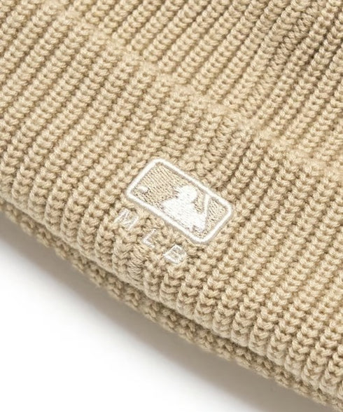 MLB KOREA(エムエルビーコリア)/ロゴ刺繍ビーニー ニット帽/New jelly mid-binnie | AT5254050 | ベージュ