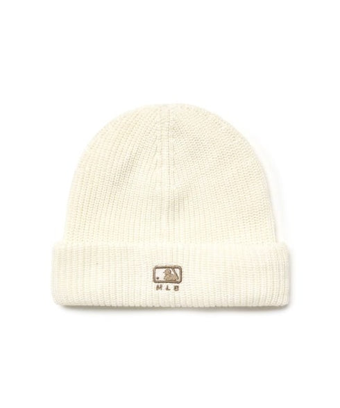 MLB KOREA(エムエルビーコリア)/ロゴ刺繍ビーニー ニット帽/New jelly mid-binnie | AT5254050 | クリーム