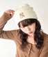 MLB KOREA(エムエルビーコリア)/ロゴ刺繍ビーニー ニット帽/New jelly mid-binnie | AT5254050 | クリーム