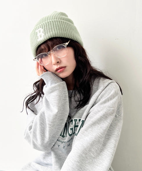 MLB KOREA(エムエルビーコリア)/ロゴ刺繍ビーニー ニット帽/New jelly mid-binnie | AT5254050 | グリーン
