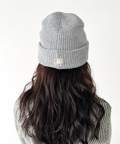 MLB KOREA(エムエルビーコリア)/ロゴ刺繍ビーニー ニット帽/New jelly mid-binnie | AT5254050 | グレー