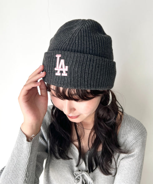 MLB KOREA(エムエルビーコリア)/ロゴ刺繍ビーニー ニット帽/New jelly mid-binnie | AT5254050 | チャコールグレー