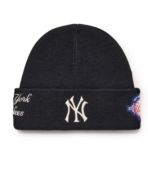 MLB KOREA(エムエルビーコリア)/ロゴパッチ ワッペン ビーニー ニット帽/Patch beanie | AT5254051 | ブラック
