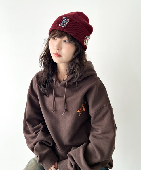 MLB KOREA(エムエルビーコリア)/ロゴパッチ ワッペン ビーニー ニット帽/Patch beanie | AT5254051 | ワインレッド