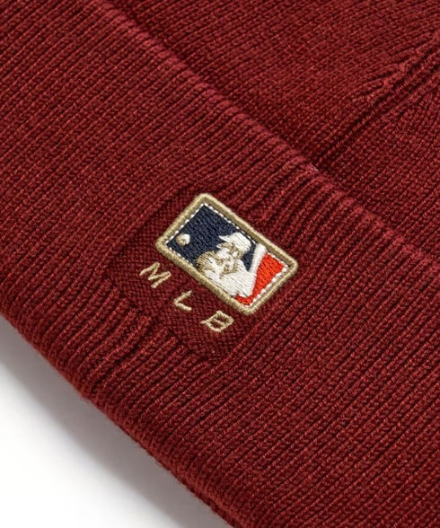 MLB KOREA(エムエルビーコリア)/ロゴパッチ ワッペン ビーニー ニット帽/Patch beanie | AT5254051 | ワインレッド