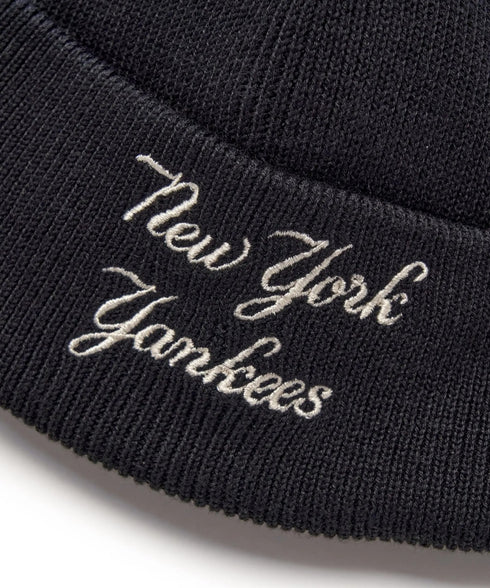 MLB KOREA(エムエルビーコリア)/ロゴパッチ ワッペン ビーニー ニット帽/Patch beanie | AT5254051 | ブラック