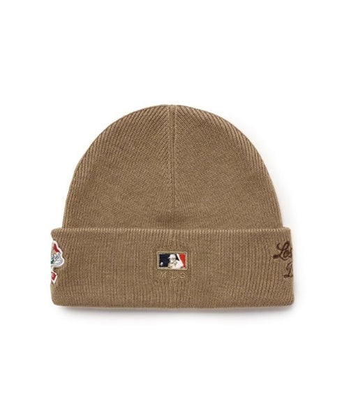 MLB KOREA(エムエルビーコリア)/ロゴパッチ ワッペン ビーニー ニット帽/Patch beanie | AT5254051 | ベージュ