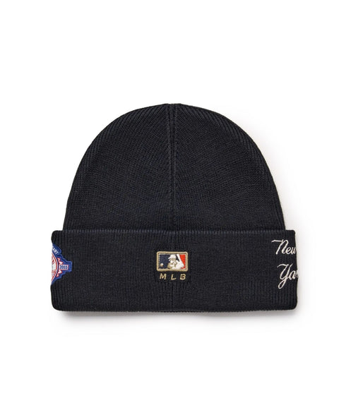 MLB KOREA(エムエルビーコリア)/ロゴパッチ ワッペン ビーニー ニット帽/Patch beanie | AT5254051 | ブラック