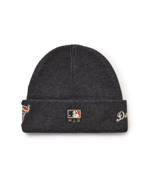 MLB KOREA(エムエルビーコリア)/ロゴパッチ ワッペン ビーニー ニット帽/Patch beanie | AT5254051 | チャコールグレー