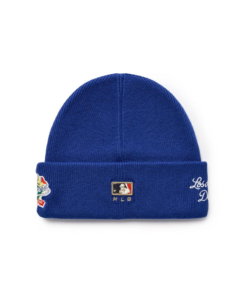 MLB KOREA(エムエルビーコリア)/ロゴパッチ ワッペン ビーニー ニット帽/Patch beanie | AT5254051 | ブルー