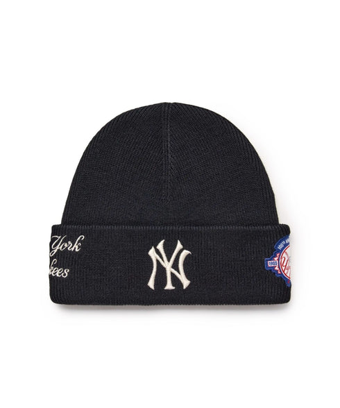 MLB KOREA(エムエルビーコリア)/ロゴパッチ ワッペン ビーニー ニット帽/Patch beanie | AT5254051 | ブラック