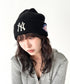 MLB KOREA(エムエルビーコリア)/ロゴパッチ ワッペン ビーニー ニット帽/Patch beanie | AT5254051 | ブラック