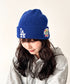 MLB KOREA(エムエルビーコリア)/ロゴパッチ ワッペン ビーニー ニット帽/Patch beanie | AT5254051 | ブルー
