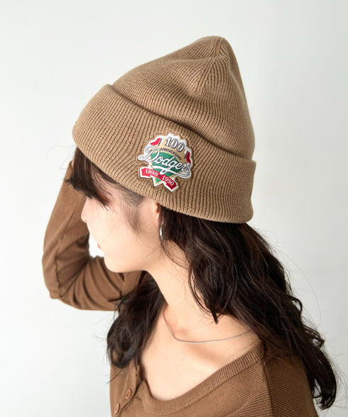 MLB KOREA(エムエルビーコリア)/ロゴパッチ ワッペン ビーニー ニット帽/Patch beanie | AT5254051 | ベージュ