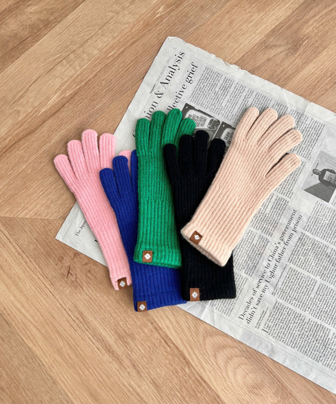 【10色展開】ユニセックススマホ対応ニット手袋 | CL6254022 | ブルー