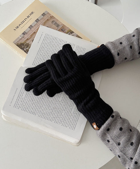【10色展開】ユニセックススマホ対応ニット手袋 | CL6254022 | ブラック