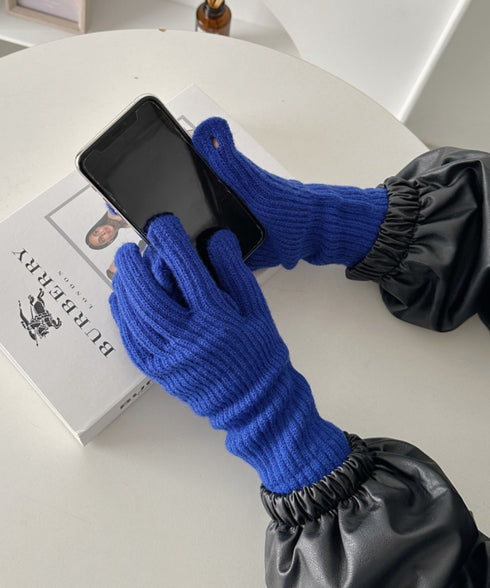 【10色展開】ユニセックススマホ対応ニット手袋 | CL6254022 | ブルー