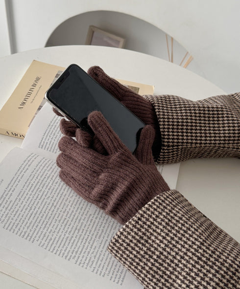 【10色展開】ユニセックススマホ対応ニット手袋 | CL6254022 | ブラウン