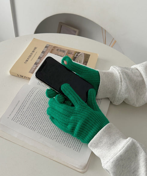 【10色展開】ユニセックススマホ対応ニット手袋 | CL6254022 | グリーン