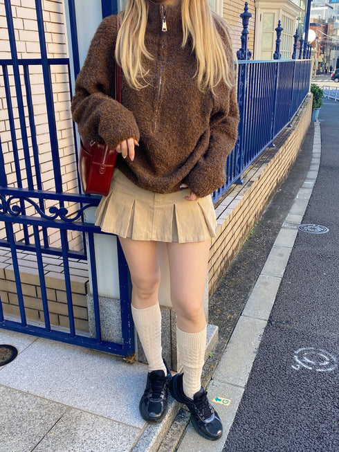 ハーフジップもこもこBIGニット | SL2244613 | ブラウン