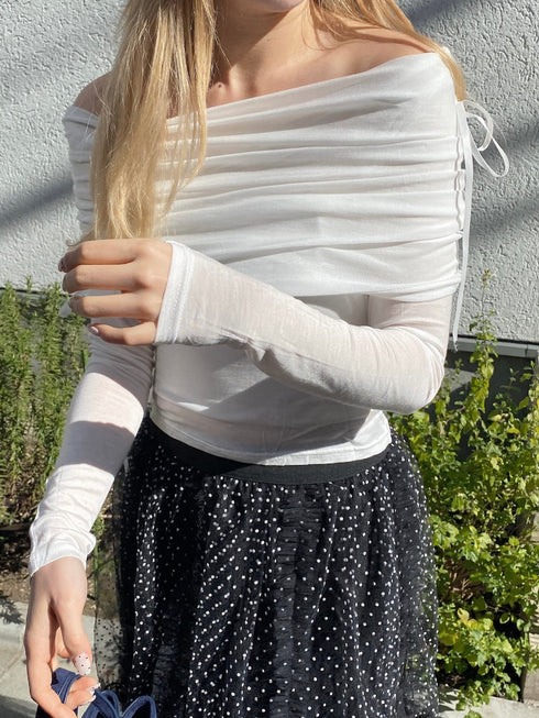 フェアリーリボンオフショルトップス | SL2251604 | ホワイト