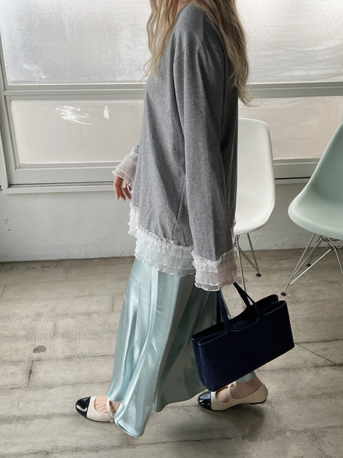 リボンラメサテンスカート | SL2251612 | グリーン