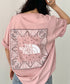 THE NORTH FACE(ザ・ノースフェイス)/ビッグロゴ プリント バンダナ 半袖 Tシャツ/M'S BANDANA S/S R/TEE | IM2251068 | ピンク