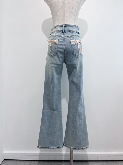 バックリボンポイントフレアデニム | SL2242643 | ブルー