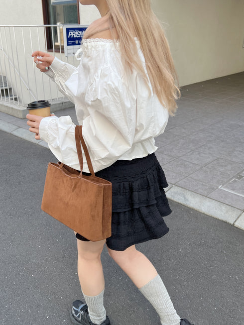 レースギャザーピンタックブラウス | SL2251605 | ホワイト