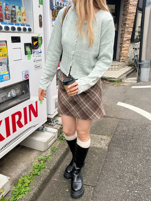 チェック台形スカート | SL2243623 | ブラウン